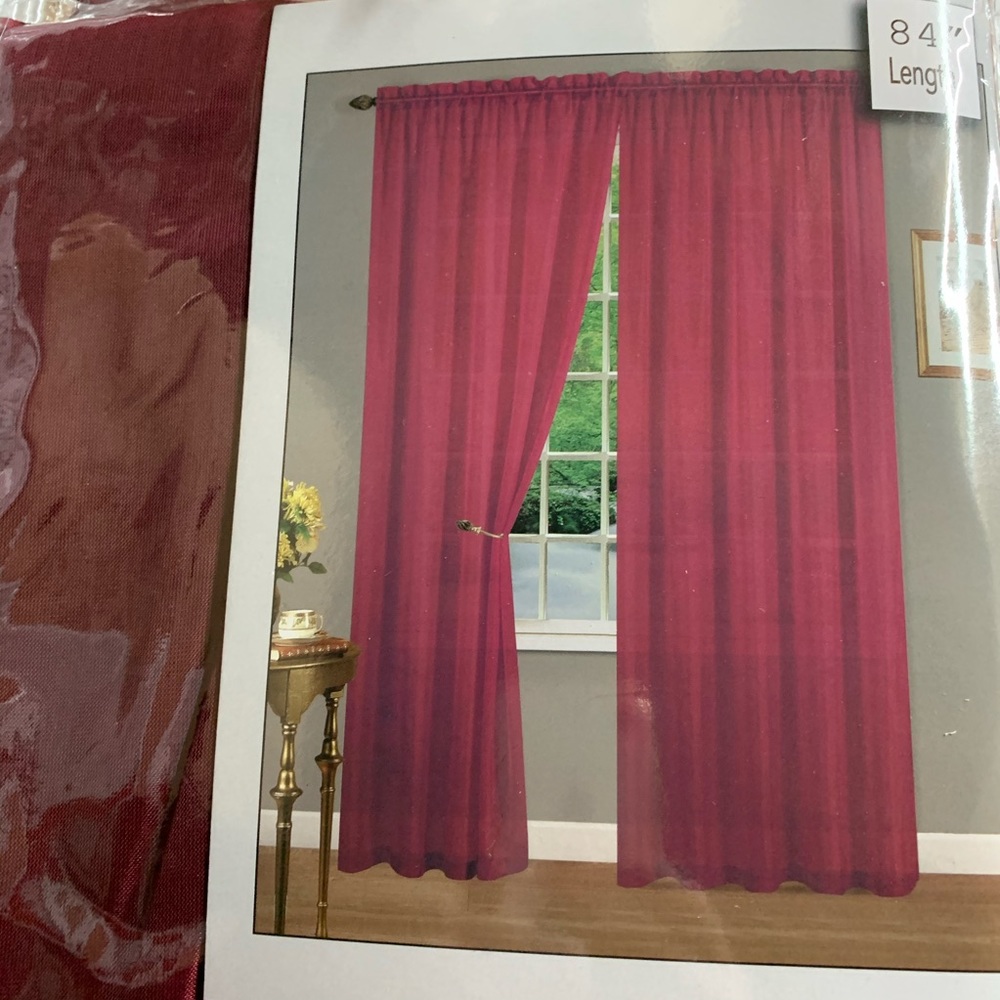 NWT Solid Sheer Pocket Rod Window Panel 55”W x84”L - Picture 5 of 7